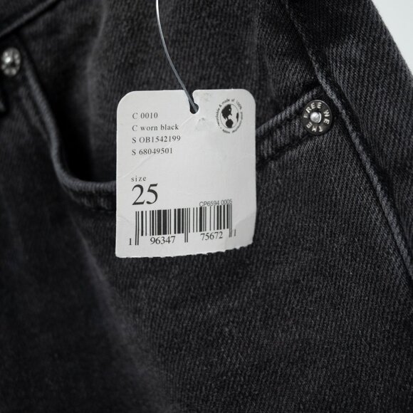 Free People We The Free Pacifica Straight Leg Jeans in Black | 25 | NWT - Picture 6 of 11